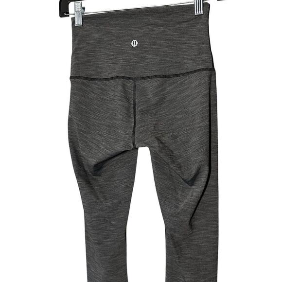 Lululemon Wunder Under Heather Black Space Full Length Leggings Size 4 Yoga Gym - Picture 6 of 9